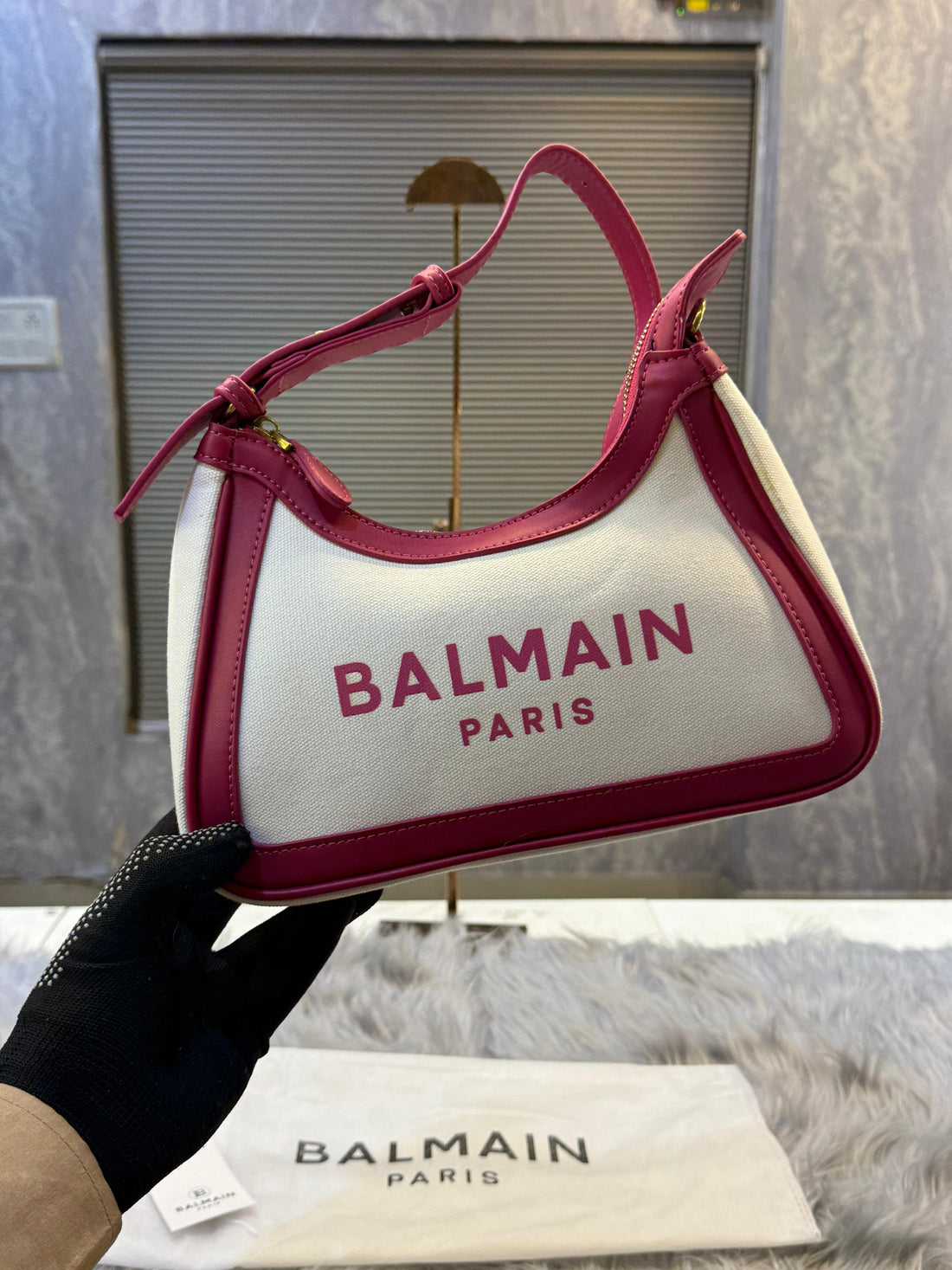 BALLMAIN B ARMY LOGO PRINT SHOULDER BAG WITHOUT BOX