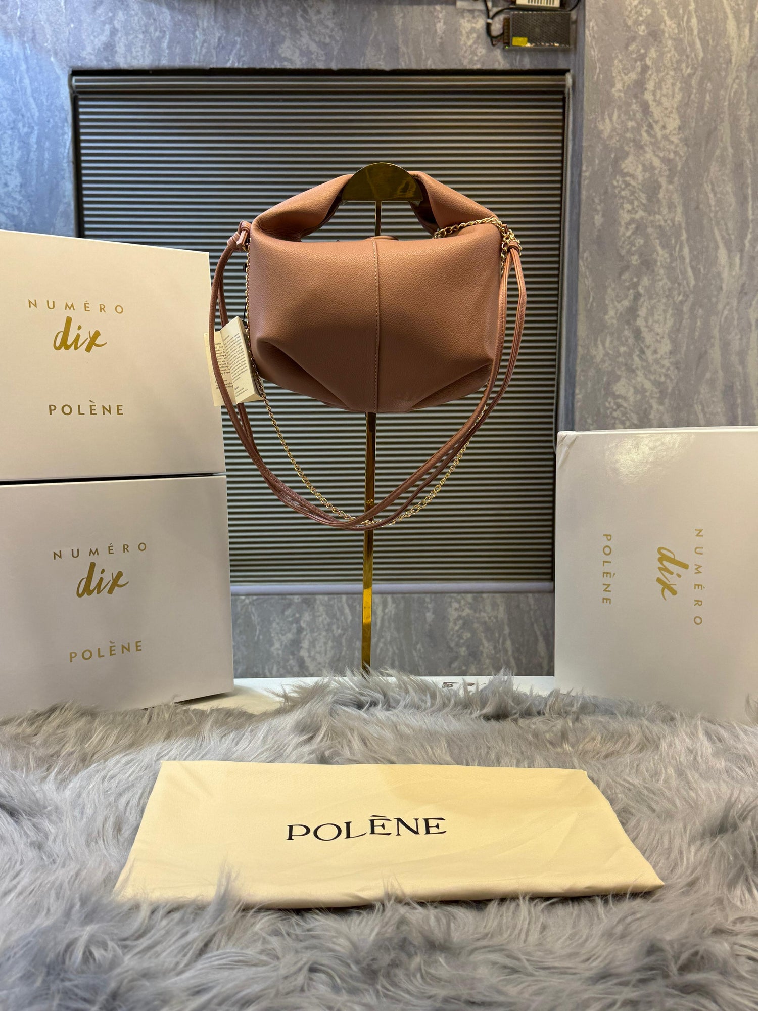 Poleene Bri Edition Textured Camel with box