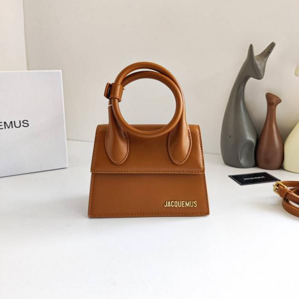 Jaccquemus Le Chiquito Noeud mini leather bag with box premium quality
