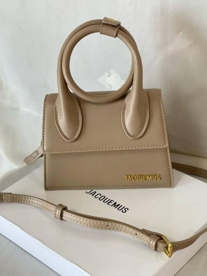 Jaccquemus Le Chiquito Noeud mini leather bag with box premium quality