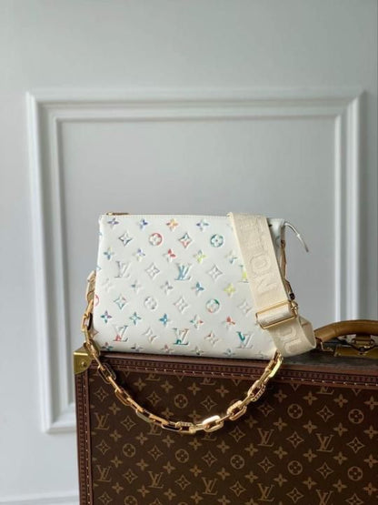 Louiis Vuiitton Coussin bag made from monogram embossed puffy lambskin Bag with Double Box premium quality