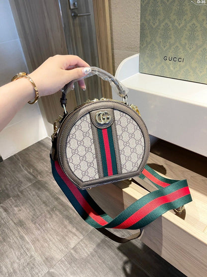 Guccii ophidia gg round slingbag with og double box