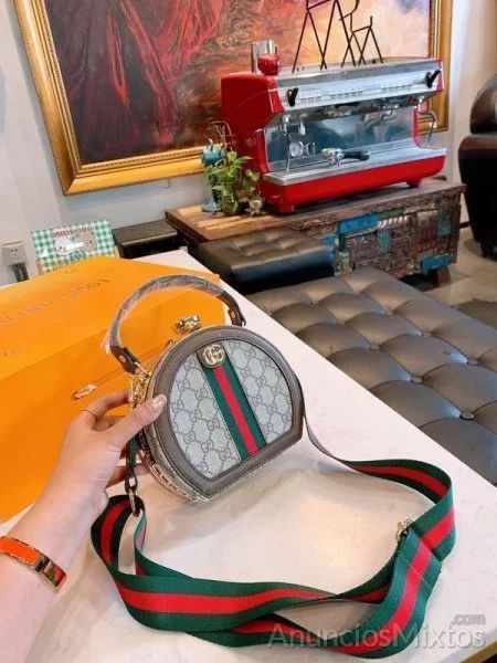 Gucci ophidia gg round slingbag with og double box