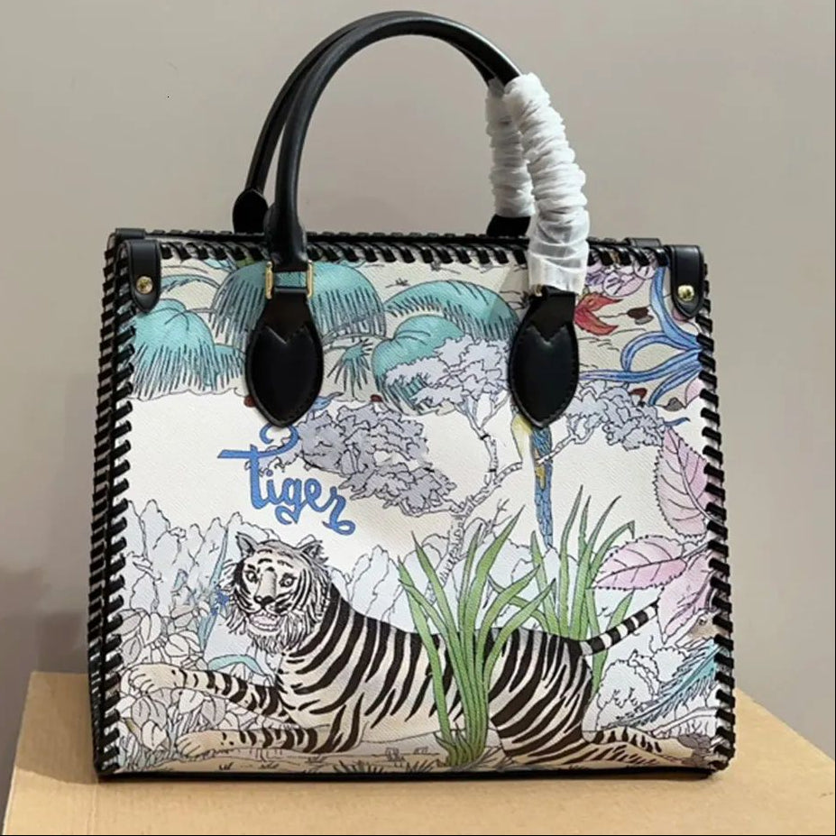 Gucci tiger jackie print hand bags for women tote bag premium quality with box