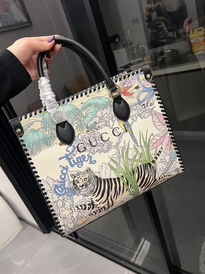 Guccii tiger jackie print hand bags for women tote bag premium quality with box