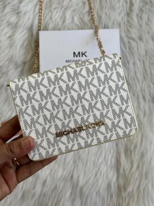 Miichael Kors Chain Wallet With Original Box Dust Cover