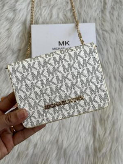 Miichael Kors Chain Wallet With Original Box Dust Cover