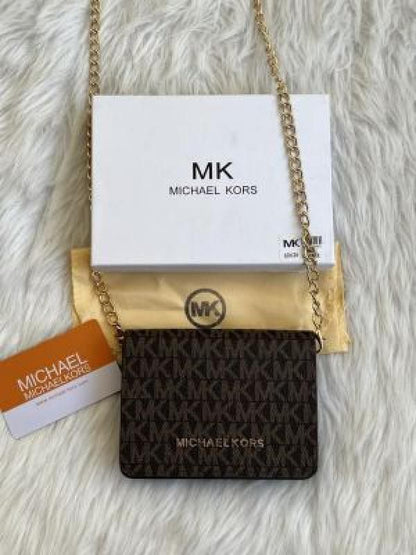 Miichael Kors Chain Wallet With Original Box Dust Cover