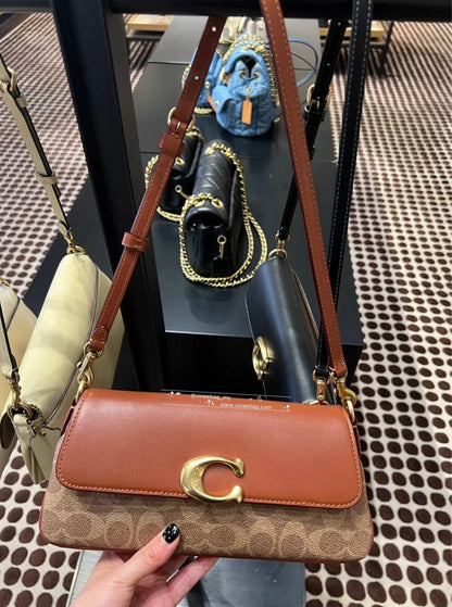 Coachh shoulder bag in calf leather with box premium quality