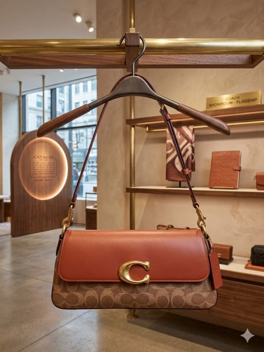 Coachh shoulder bag in calf leather with box premium quality
