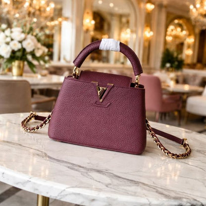 Louiis Vuitton Capucines Mini handbag With Double Box premium quality