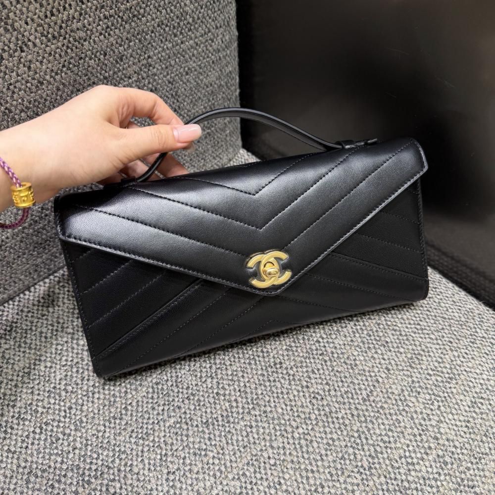 Channel leather wallet on chain with original box