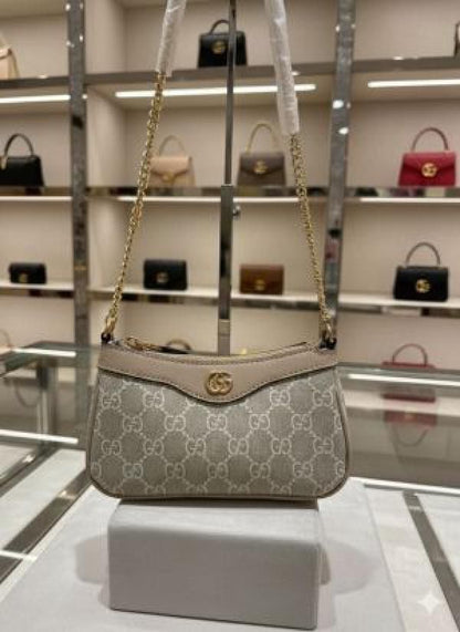 Guccii Ophidia Mini Canvas Chain Shoulder Bag With Double Box