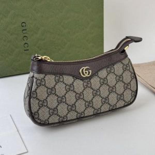 Guccii Ophidia Mini Canvas Chain Shoulder Bag With Double Box