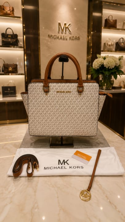 Miichael Kors Sienna Medium Satchel Bag With DustCover
