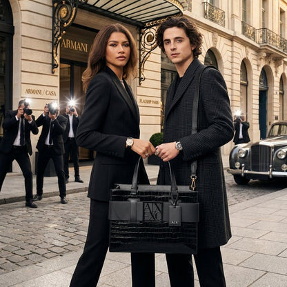 Armanii Large Satchel Bag With Original Box Dust Cover