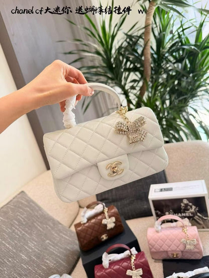 chanell Mini Flap bow charm Bag with box premium quality