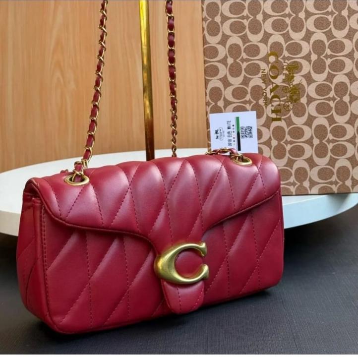 Coaach Tabby Quilted Leather Shoulder Bag With Box Dust bag Bill
