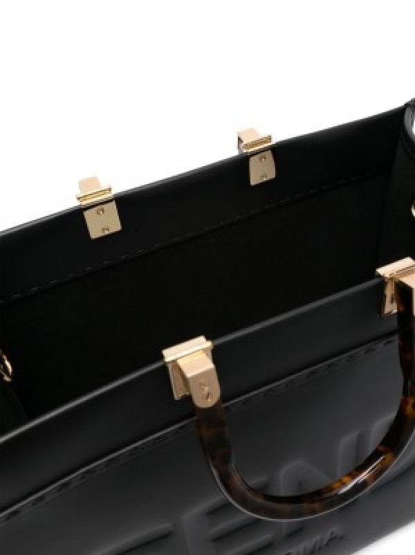 fendi roma plain ladies trendy leather handbag big size