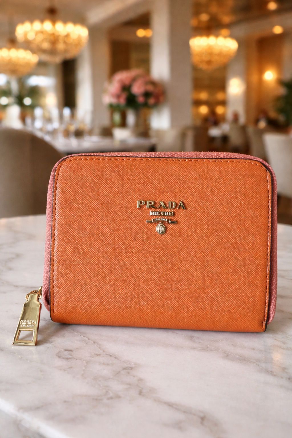 Praada mini wallet with box