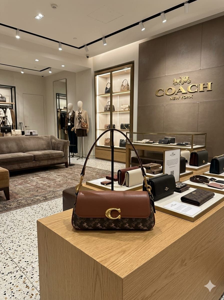 Coachh shoulder bag in calf leather with box premium quality