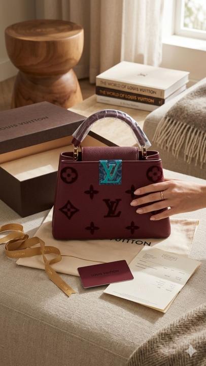 Louiis Vuitton Capucines handbag with box premium quality